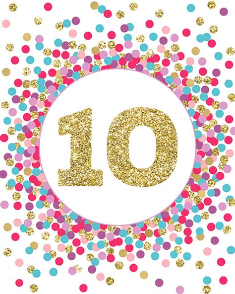 Number 10 Sign Girl 10th Birthday Party Decor 10th Birthday Etsy