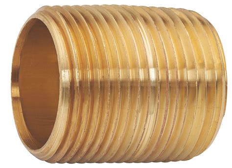 Grainger Approved Nipple Red Brass In Nominal Pipe Size In