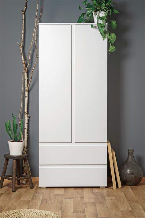 Armoire De Rangement Image Blanc Emob White Wooden Wardrobe