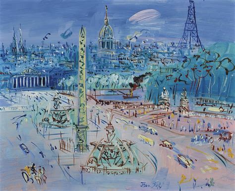 Jean Dufy 1888 1964 ~ Place De La Concorde C 1950s Poster Size