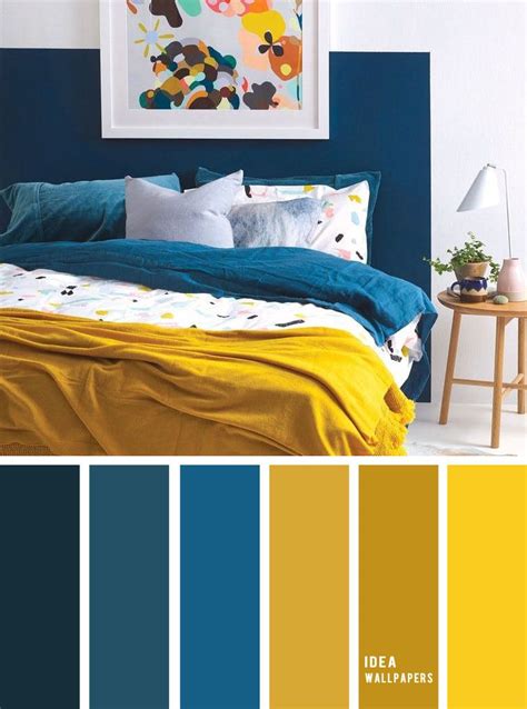 10 Best Color Schemes For Your Bedroom Blue Mustard Mustard Color