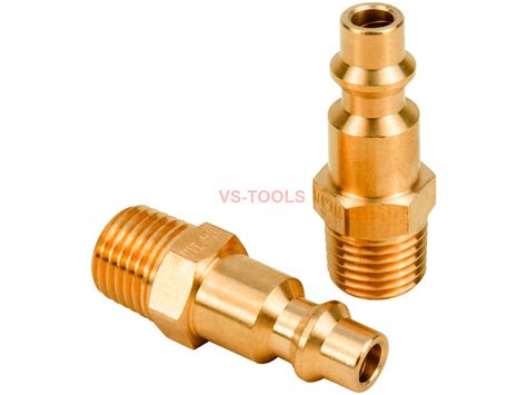 Brass Air Tool Fittings 14 Npt Male To Male Type Plug 727