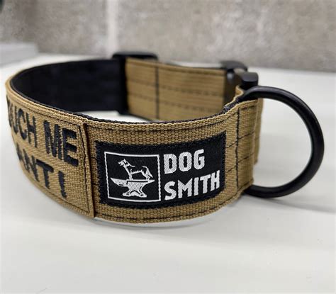Tactical 15 Dog Collar With Personalized Embroidered Name Etsy