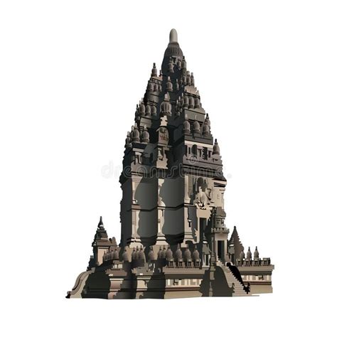 Illustration About Indonesia Java Prambanan Temple Landmark Vector