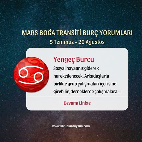 Yengeç Burcu on Twitter Yengeç Burcu Mars Boğa Transiti 5 Temmuz