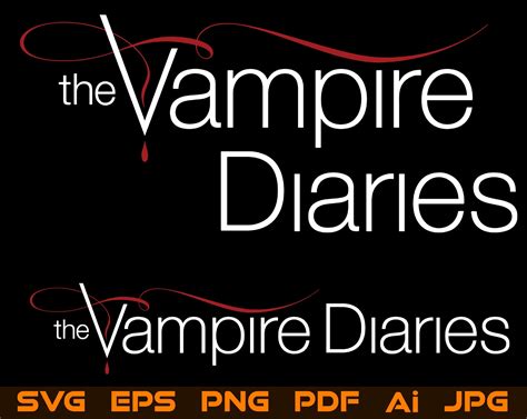 The Vampire Diaries Logo Svg Png Black And White File For Etsy