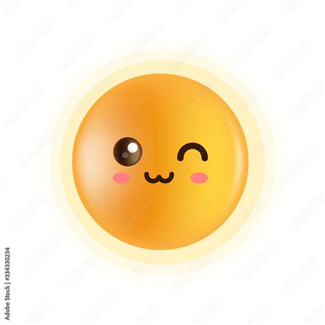 Blink Eye And Calm Emoticon An Illustration Of Calm Face Emoticon