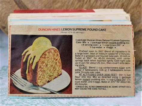 Duncan Hines Lemon Supreme Pound Cake (VRP 090) | Vintage Recipe Project