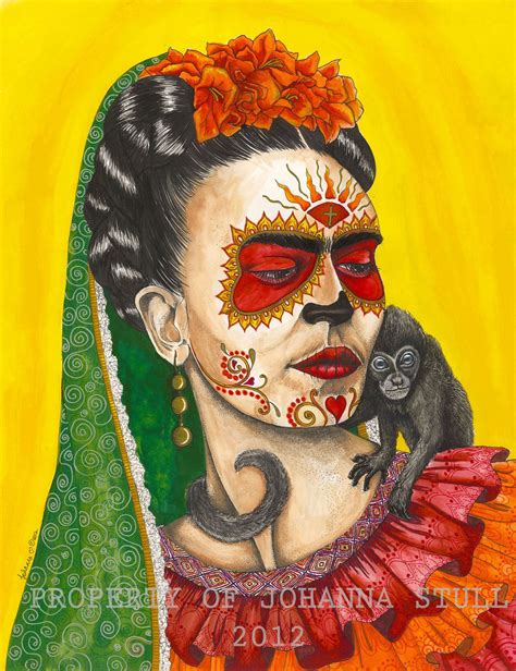 Frida Kahlo Day Of The Dead Print Frida Kahlo Friday Kahlo Day Of