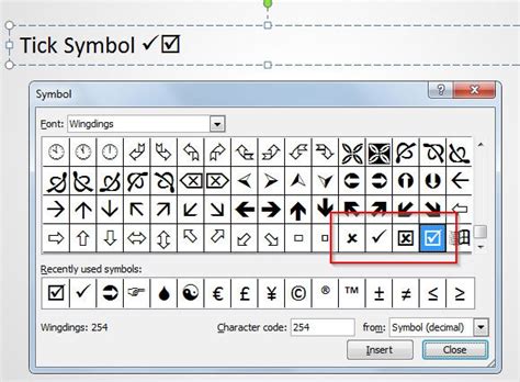 Adding a tick symbol in word the microsoft method. How to Insert a Tick Symbol in PowerPoint