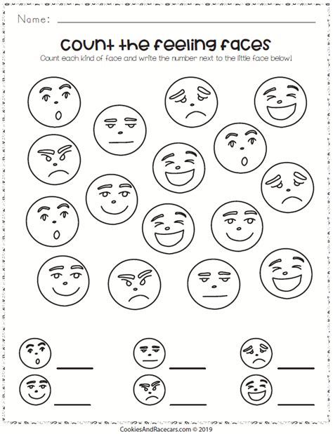Feelings Worksheet Preschool