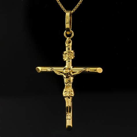Maybe you would like to learn more about one of these? 10KT Solid Gold Cross Pendant With Chain - Catawiki