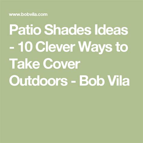 10 Smart Ways To Bring Shade To Your Outdoor Space Patio Shade Outdoor Shades