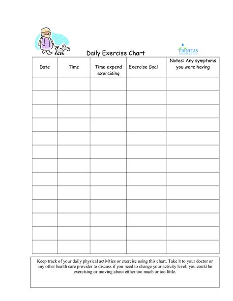 Daily Chart Exercise Templates At