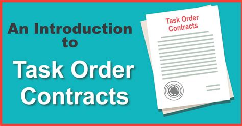 An Introduction To Task Order Contracts