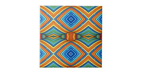 Colorful Modern Southwest Pattern Ceramic Tile Zazzle