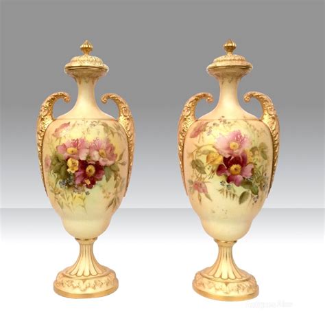Antiques Atlas Pair Of Blush Ivory Royal Worcester Vases