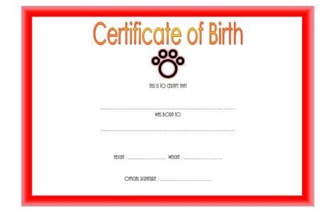 Pet Birth Certificate Templates Fillable [7+ BEST DESIGNS FREE]