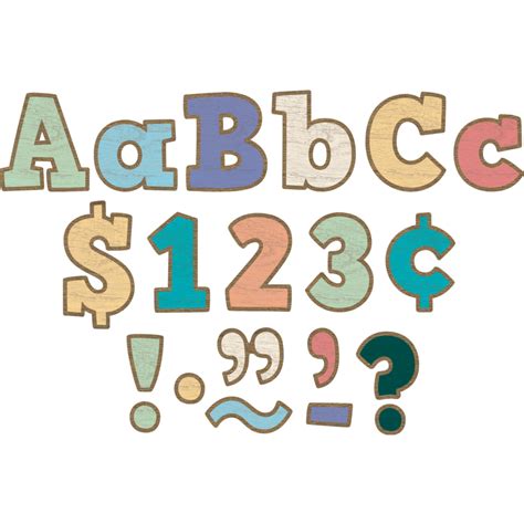 Painted Wood Bold Block 4 Letters Combo Pack Tcr8820 Teacher