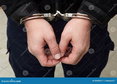 Handcuffed Man Stock Image Image Of Adult Violence 83689211