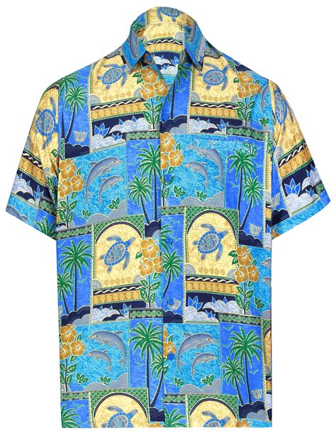 HAPPY BAY Men S Summer Beach Tropical Party Shirts Short Sleeve Button