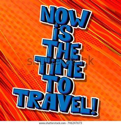 Now Time Travel Vector Illustrated Comic Stock Vector Royalty Free
