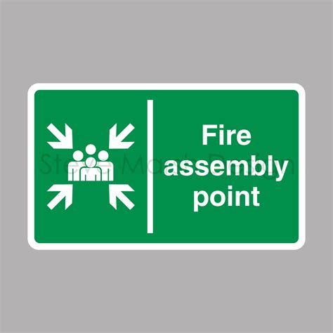 Aluminium Composite Fire Assembly Point Signs Steve