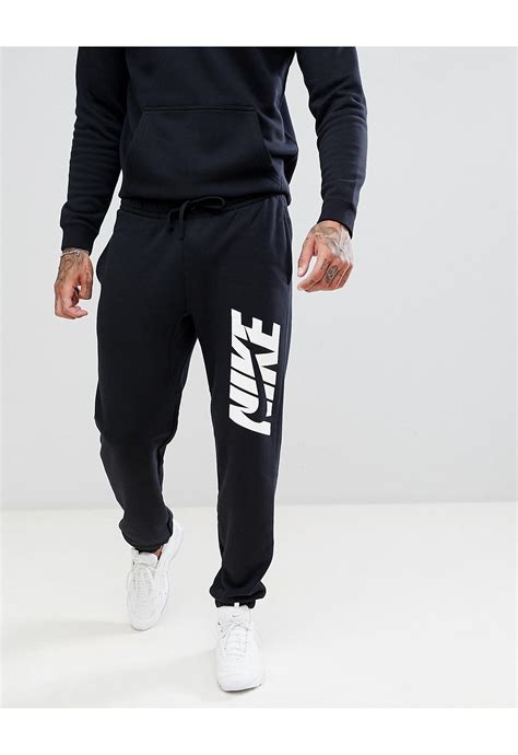 Nike Fleece Graphic Tracksuit Set In Black For Men Lyst