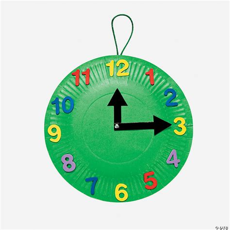 12 Paper Plate Clocks Craft Kit Discontinued