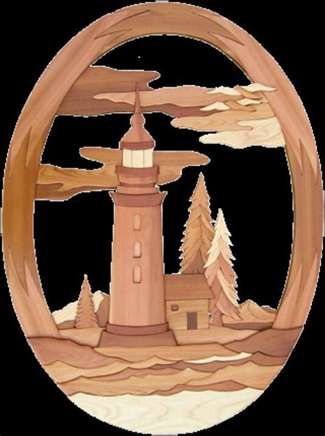 Lighthouse Intarsia Woodworking Intarsia Wood Intarsia Wood Patterns