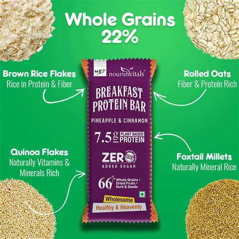 Buy Nourishvitals Assorted Breakfast Protein Bars No Added Sugar Or