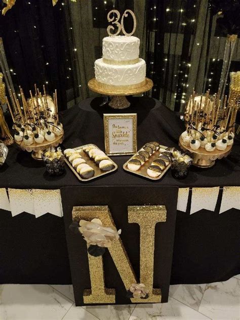The Top 23 Ideas About Black And Gold 30th Birthday Decorations Home