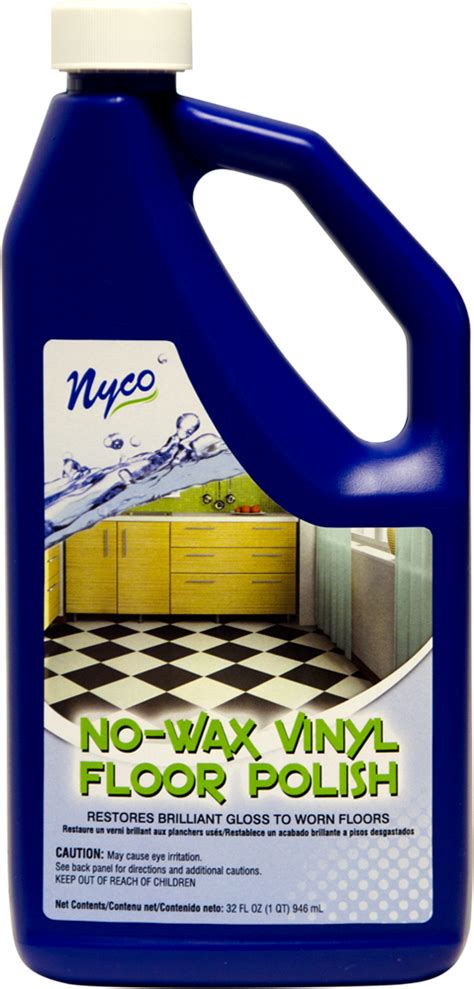 No Wax Vinyl Floor Polish Clear Gloss Formula Nl90411 Nyco