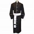 178 M. Men's Pastor/Clergy Robe - Black/White Cincture Set | Clergy ...