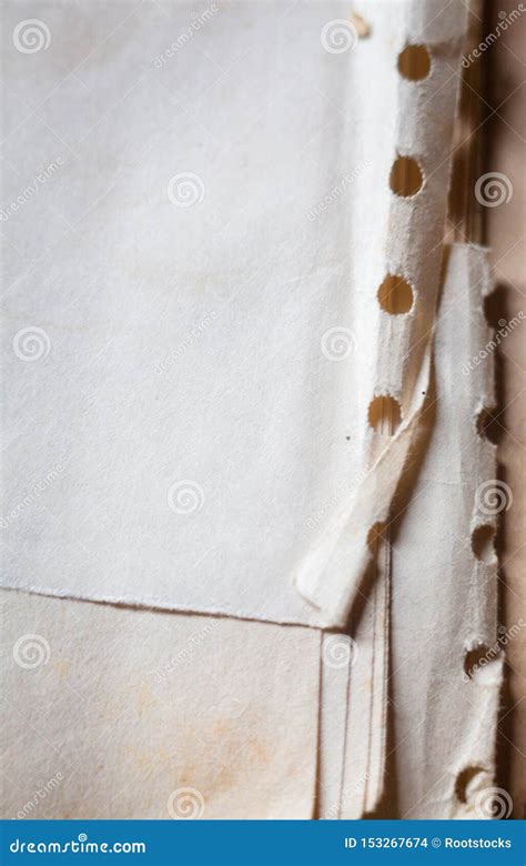 Old Paper With Punched Holes Stock Photo Image Of File Abstract