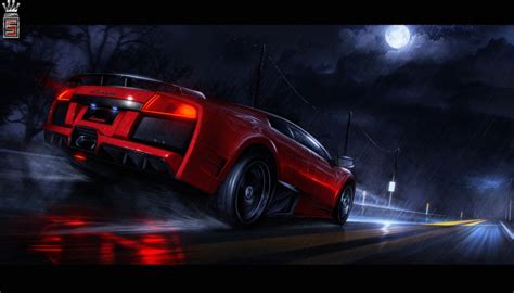 The Rain Lamborghini Murcielago Red Wallpapers Photo 5679 Hd