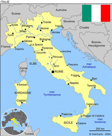 Carte Italie And Plan