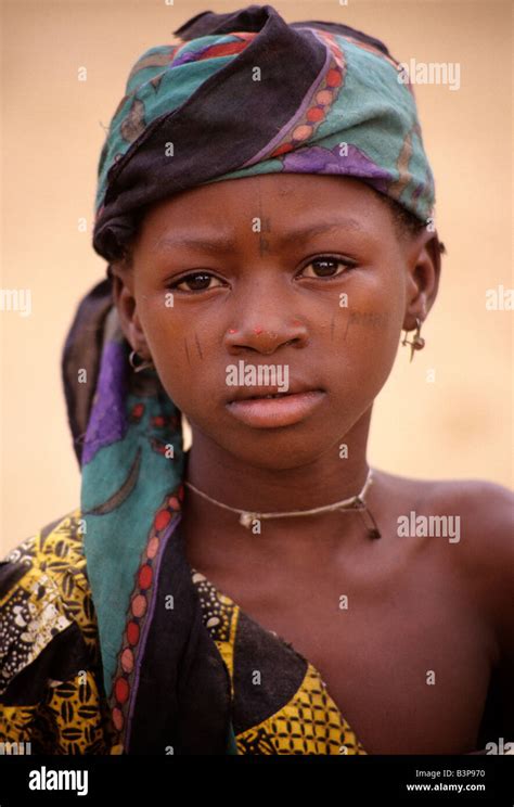 Dan Gaya Niger West Africa Young Hausa Girl With Facial