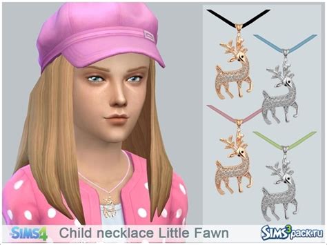 Скачать подвеска Child Necklace Little Fawn от Severinka для Симс 4
