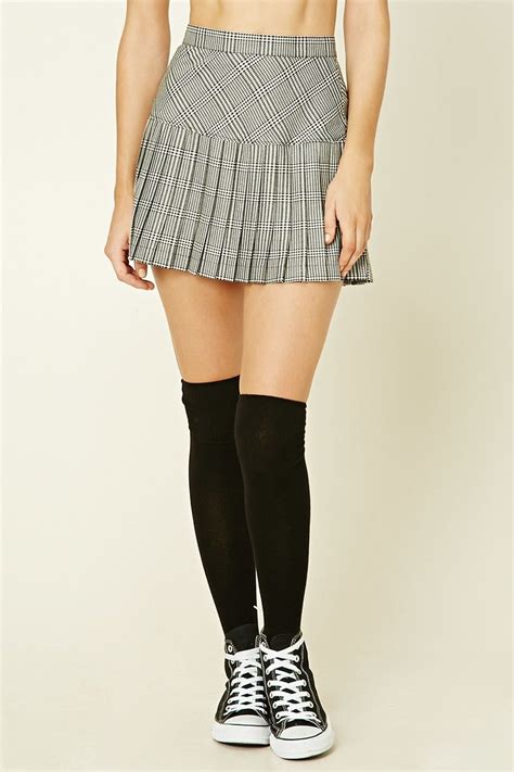 Houndstooth Pleated Mini Skirt Mini Skirts Skirt Fashion Skirts