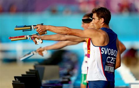 Access official olympic modern pentathlon sport and athlete records, events, results, photos the modern pentathlon was introduced by baron de coubertin at the stockholm games in 1912. Modern Pentathlon Brings a Day of Madness to Olympics ...