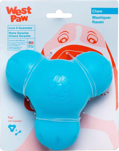 West Paw Zogoflex Small Tux Dog Toy Aqua Blue