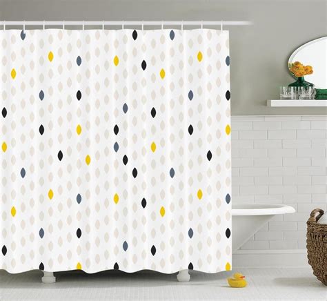 Polka Dots Geometric Shower Curtain Geometric Shower Curtain Modern