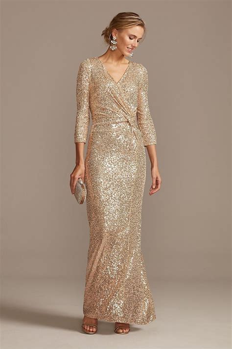 Gold Sequin Gown Mother Of The Bride Dresses