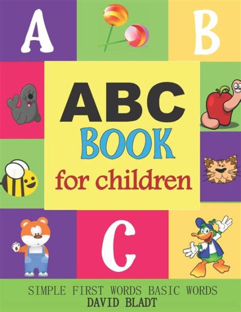 Abc Book For Children Simple First Words Basic Words My First Abc