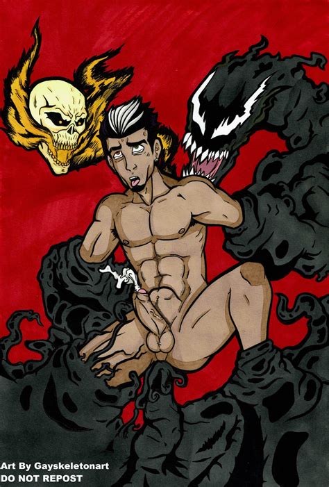 Post 4781474 Gayskeletonart Ghostrider Marvel Robbiereyes Venom