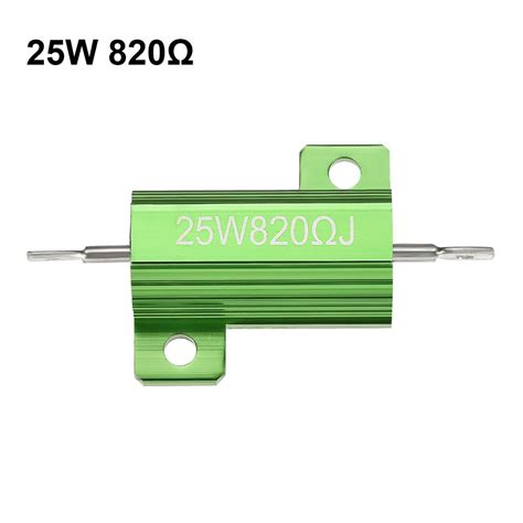25w 820 Ohm 5 Aluminum Housing Resistor Wirewound Resistor Green Tone