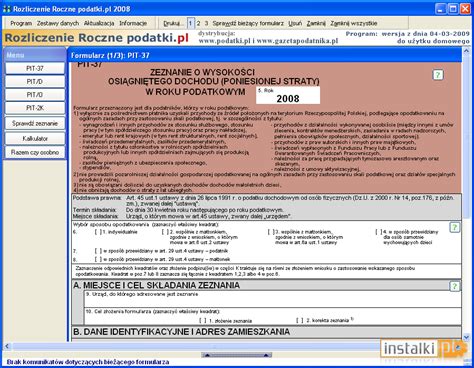 Wyłącznie elektronicznie na portalu podatkowym ministerstwa finansów (podatki.gov.pl). Rozliczenie Roczne podatki.pl 2008 - Download - Instalki.pl