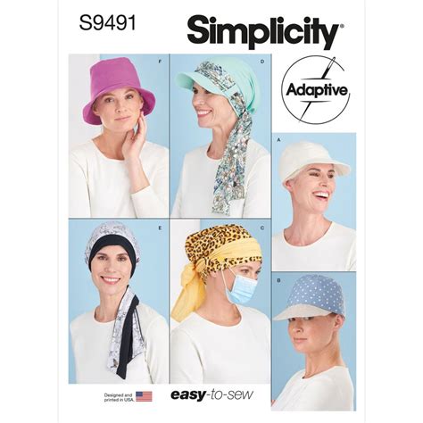 Chemo Head Coverings Simplicity Sewing Pattern 9491 Size S L Sew