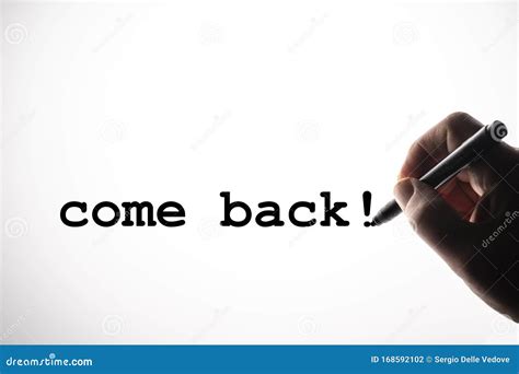 Come Back Stock Photo Image Of Happy Board Mail Back 168592102